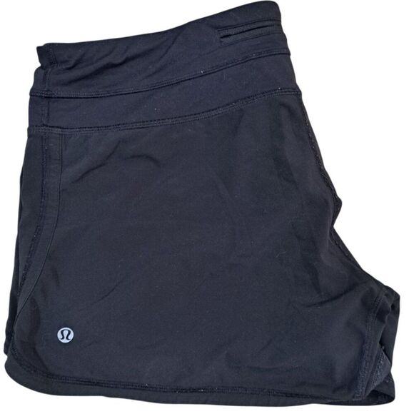 Lululemon Athletica Black Running Shorts Women's Gym Athleisure Sports sz 10 - Picture 4 of 7